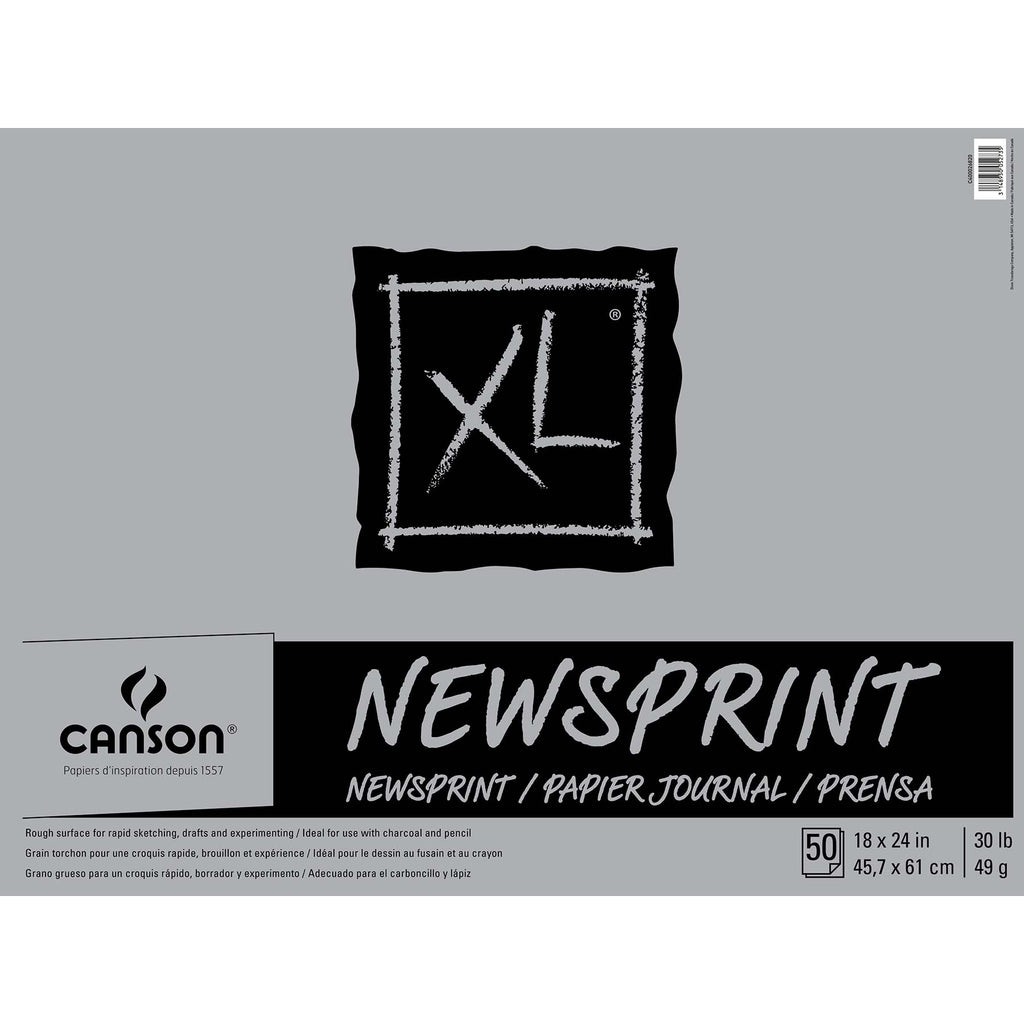 Xl Newsprint Pad Fold 18x24 50shts 50 Sheets
