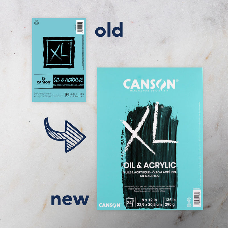 XL Series Oil & Acrylic Pad, Foldover Binding, 24 Sheet, 5.5x8.5 inch, Pack of 2