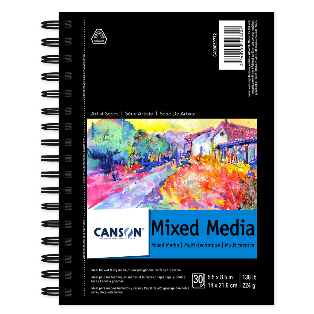 Mixed Media Pad Side 5.5x8.5in 30 Sheets