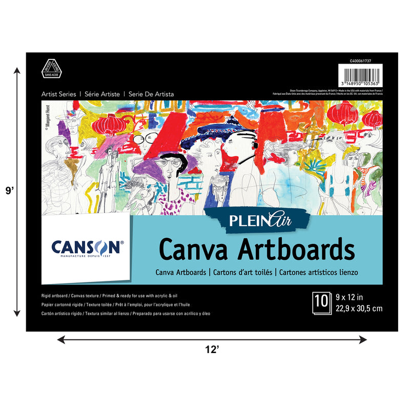 Artist Series Canva Plein Air Canvas Board, Foldover Binding, 10 Sheet, 9x12 inch, 1 Count