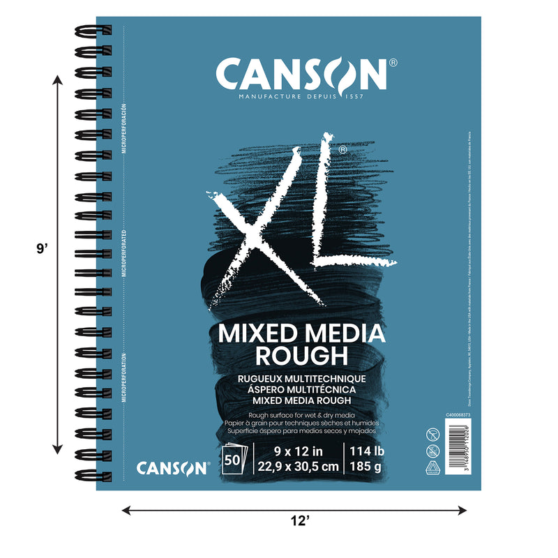 XL Series Mixed Media Pad, Side Wire Binding, 50 Sheet, 9x12 inch, 1 Count