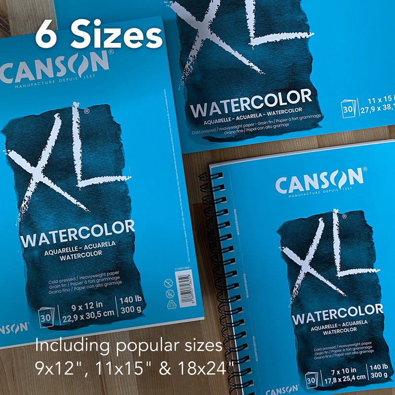 Xl Watercolor Pad Side 7x10in Heavyweight 30 Sheets