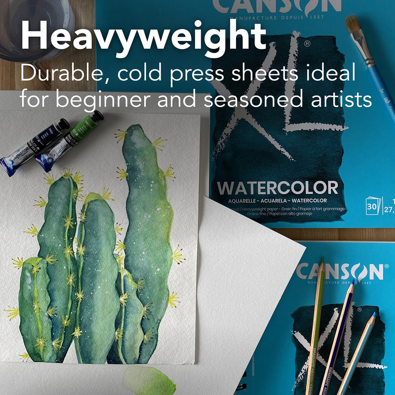 Xl Watercolor Pad Side 7x10in Heavyweight 30 Sheets