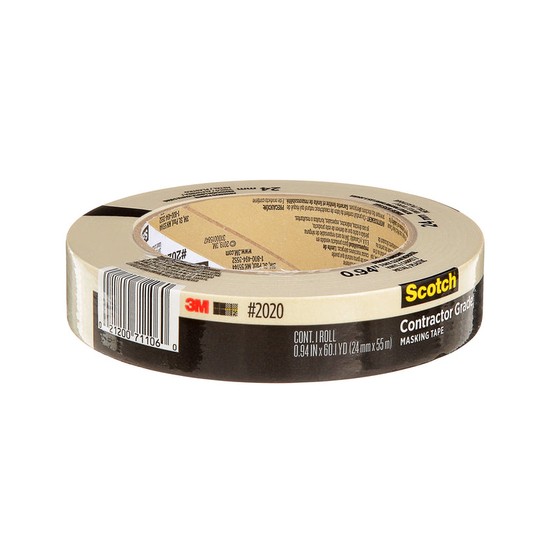 1 Roll Masking Tape 24mm Contractor Grade