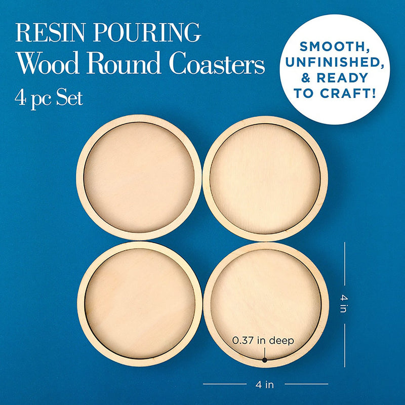Resin Pouring Surface Coasters 4ct Mod Podge