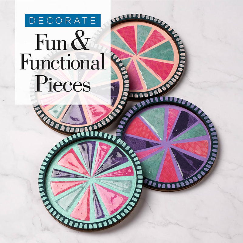 Resin Pouring Surface Coasters 4ct Mod Podge