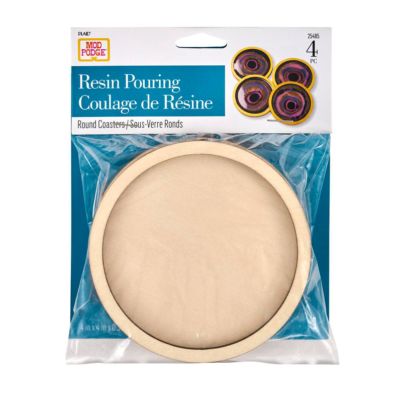 Resin Pouring Surface Coasters 4ct Mod Podge