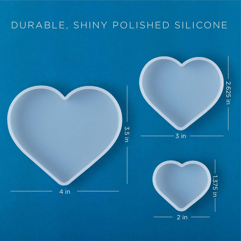 Mod Podge Silicone Mold Hearts 3ct