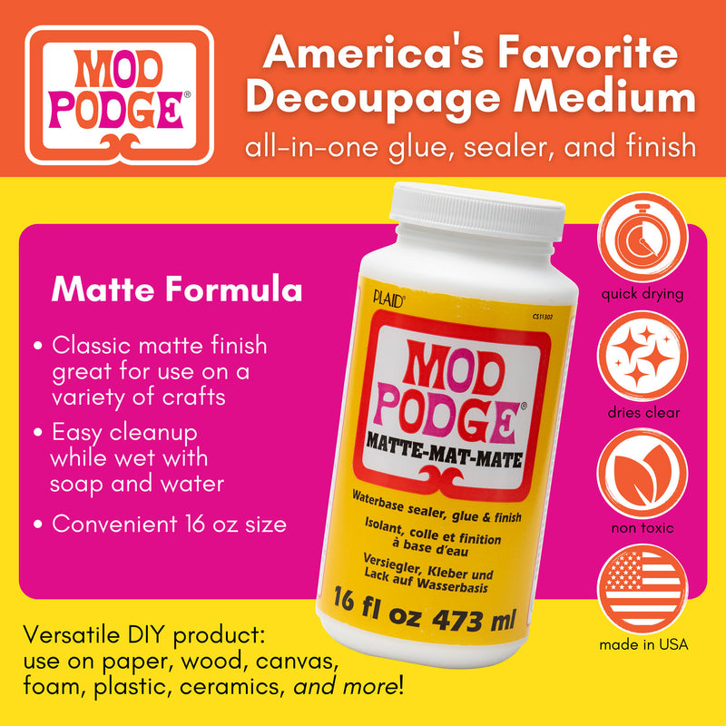 Decoupage Glue, Matte 16oz., Pack of 3