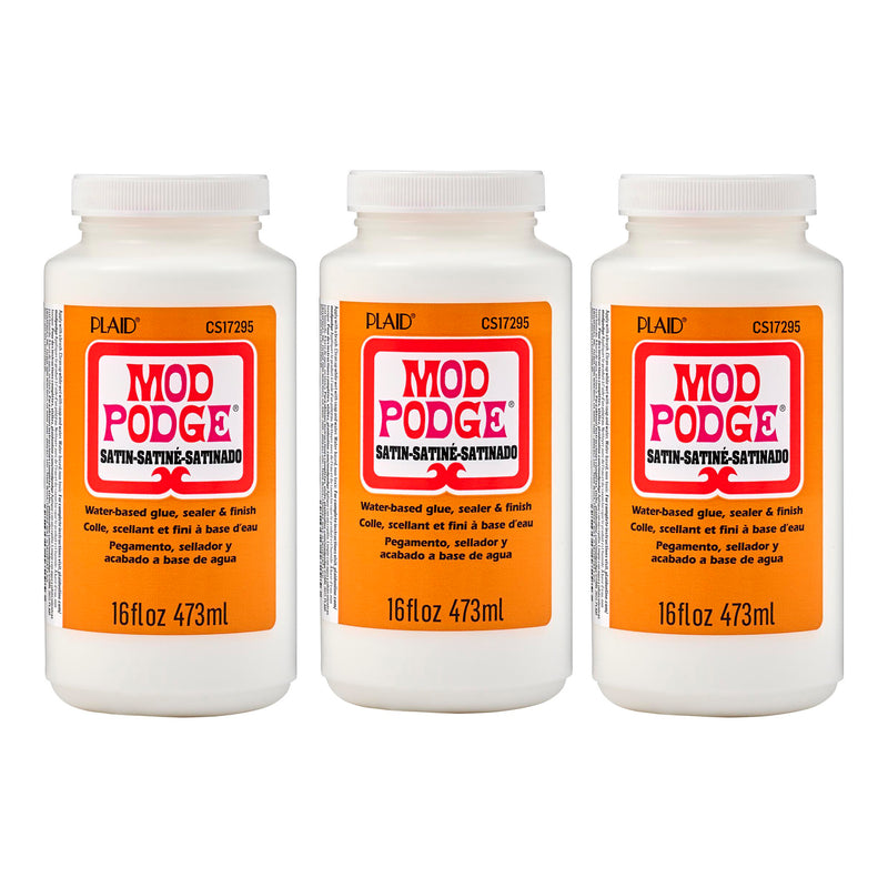 Decoupage Glue, Satin 16oz., Pack of 3