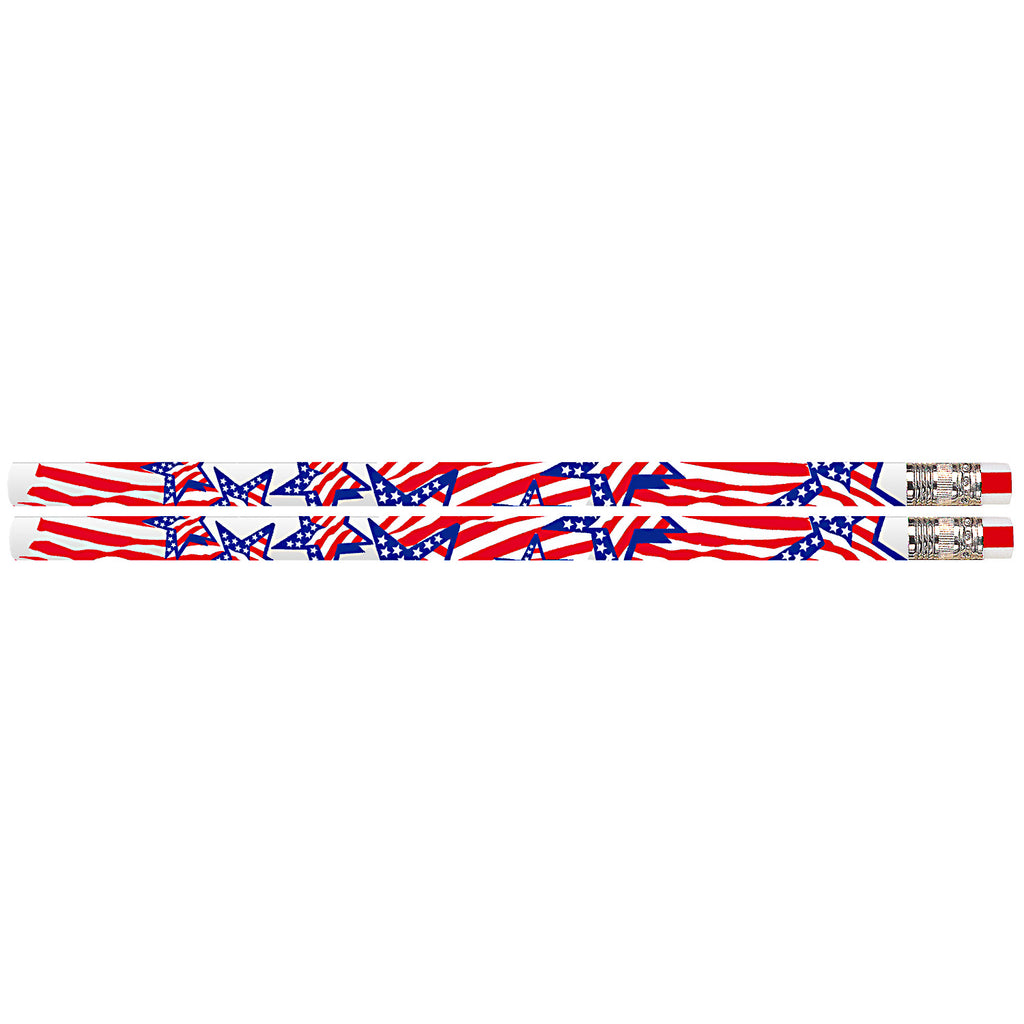 (12 Dz) America The Beautiful Fun Pencils 12 Per Pk