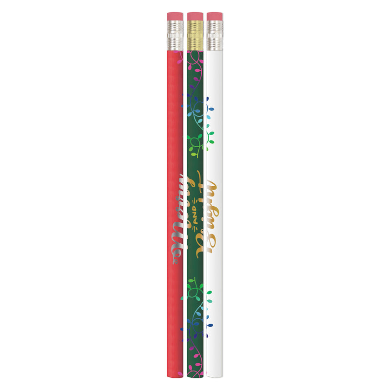 Merry & Bright Pencil, 12 Per Pack, 12 Packs