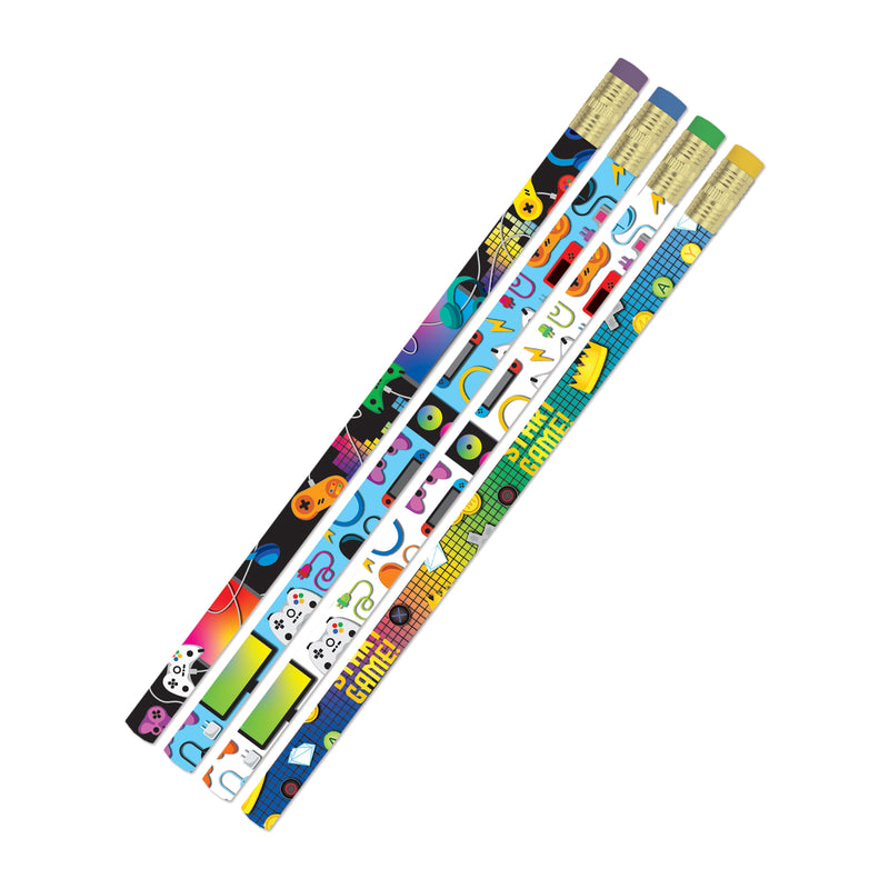 Game On Pencils, 12 Per Pack, 12 Packs