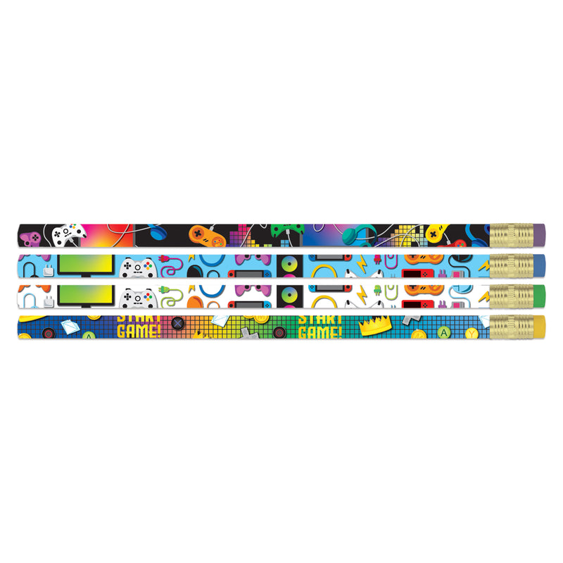 Game On Pencils, 12 Per Pack, 6 Packs