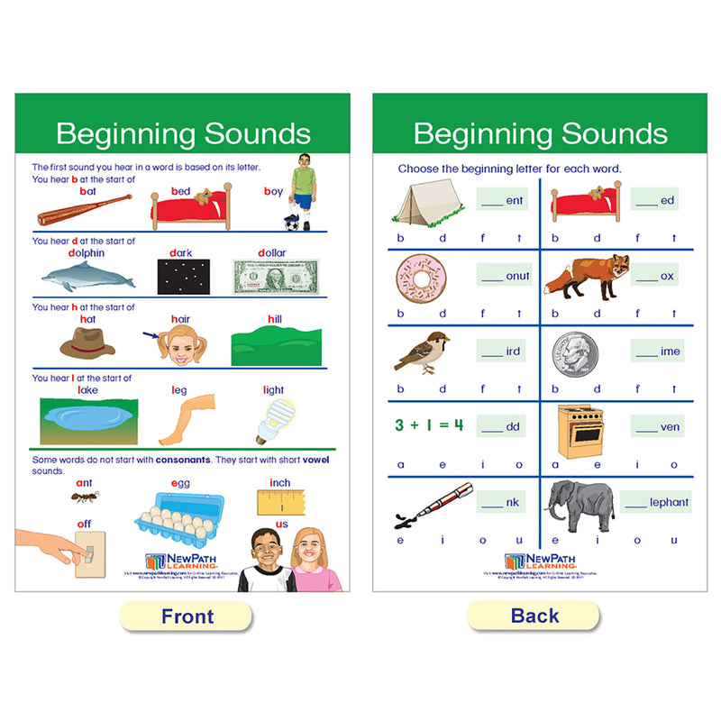 Decoding & Phonics Bulletin Board Charts, Set of 8
