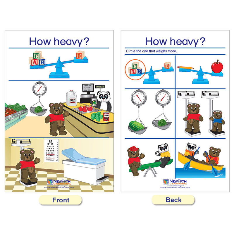 Measurement Bulletin Board Charts, Set of 5, English Edition