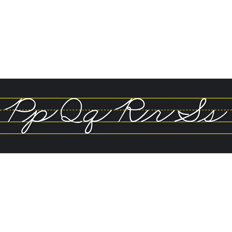 Alphabet Line Traditional Cursive Black