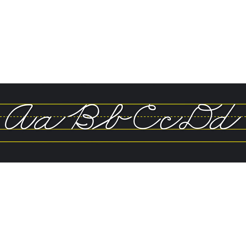 Alphabet Line Traditional Cursive Black
