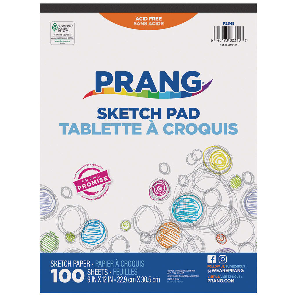 Prang Sketch Pad 9x12in 100 Sheets