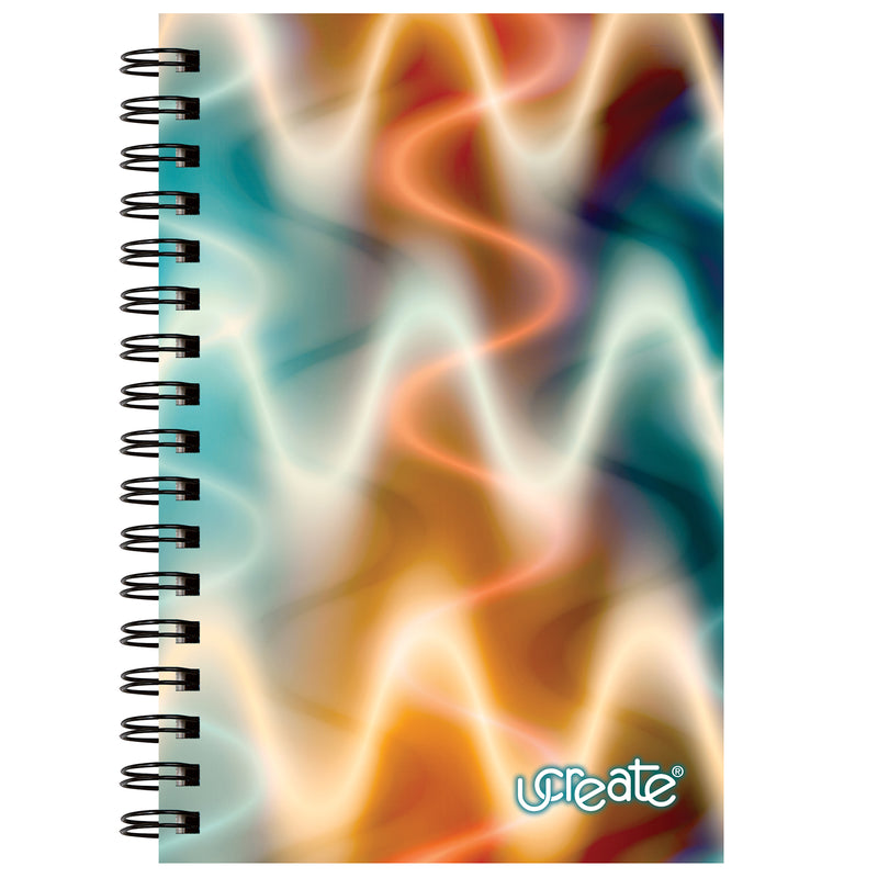 Poly Sketch Book, Neon Squiggles, 9" x 6", Pack of 3