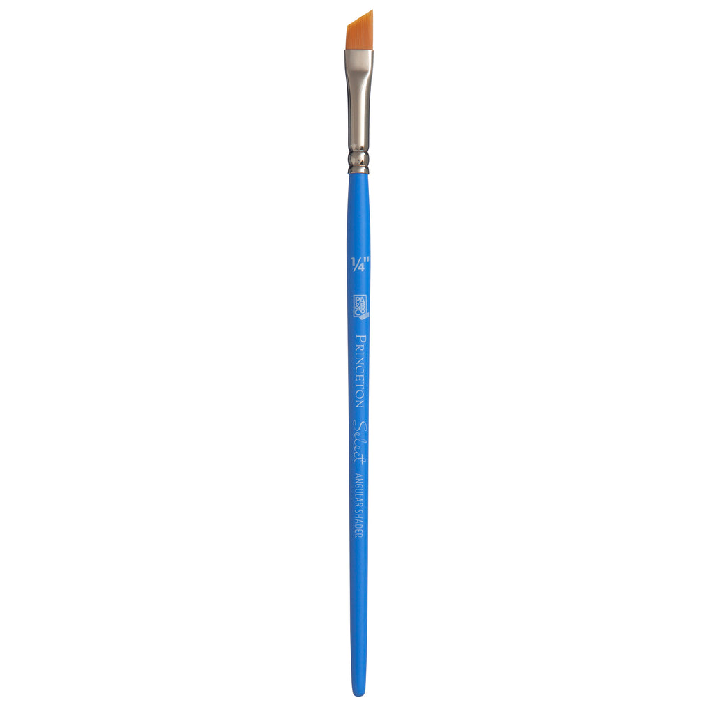 Select Angle Shader Brush 1/4 Inch Series 3750 Short Blue Handle