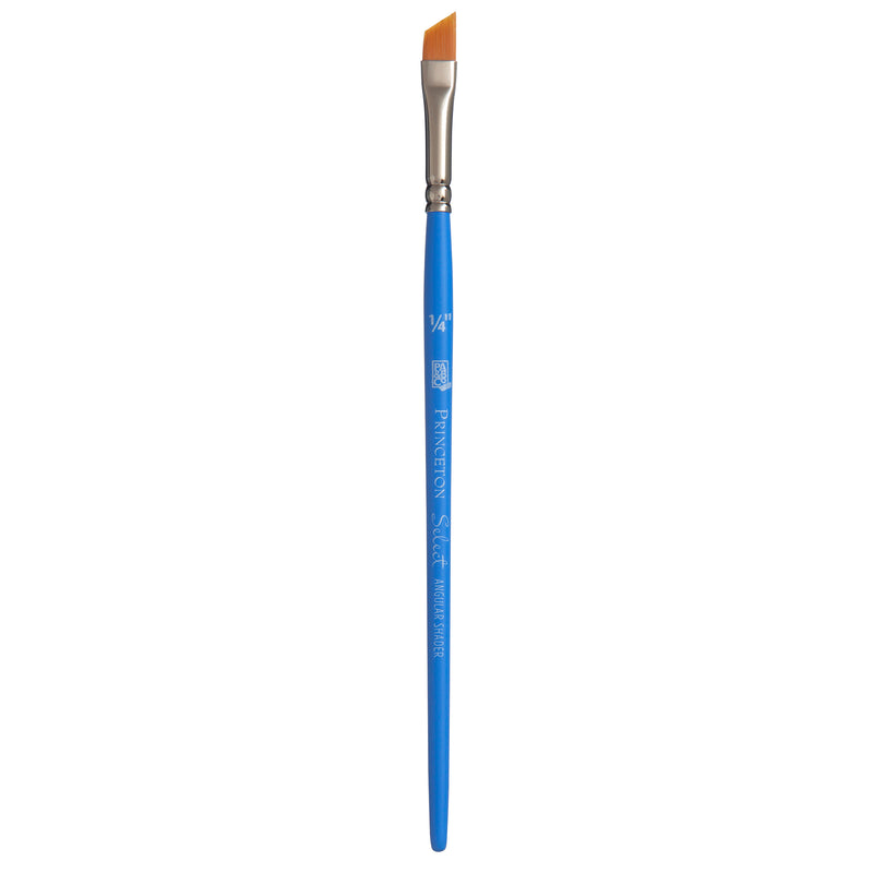 Select Angle Shader Brush 1/4 Inch Series 3750 Short Blue Handle