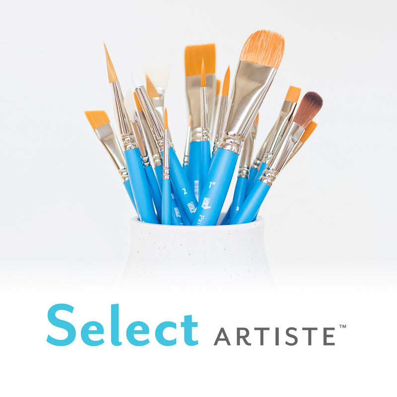 Select Flat Wash Brush 1/2 Inch Series 3750 Short Blue Handle
