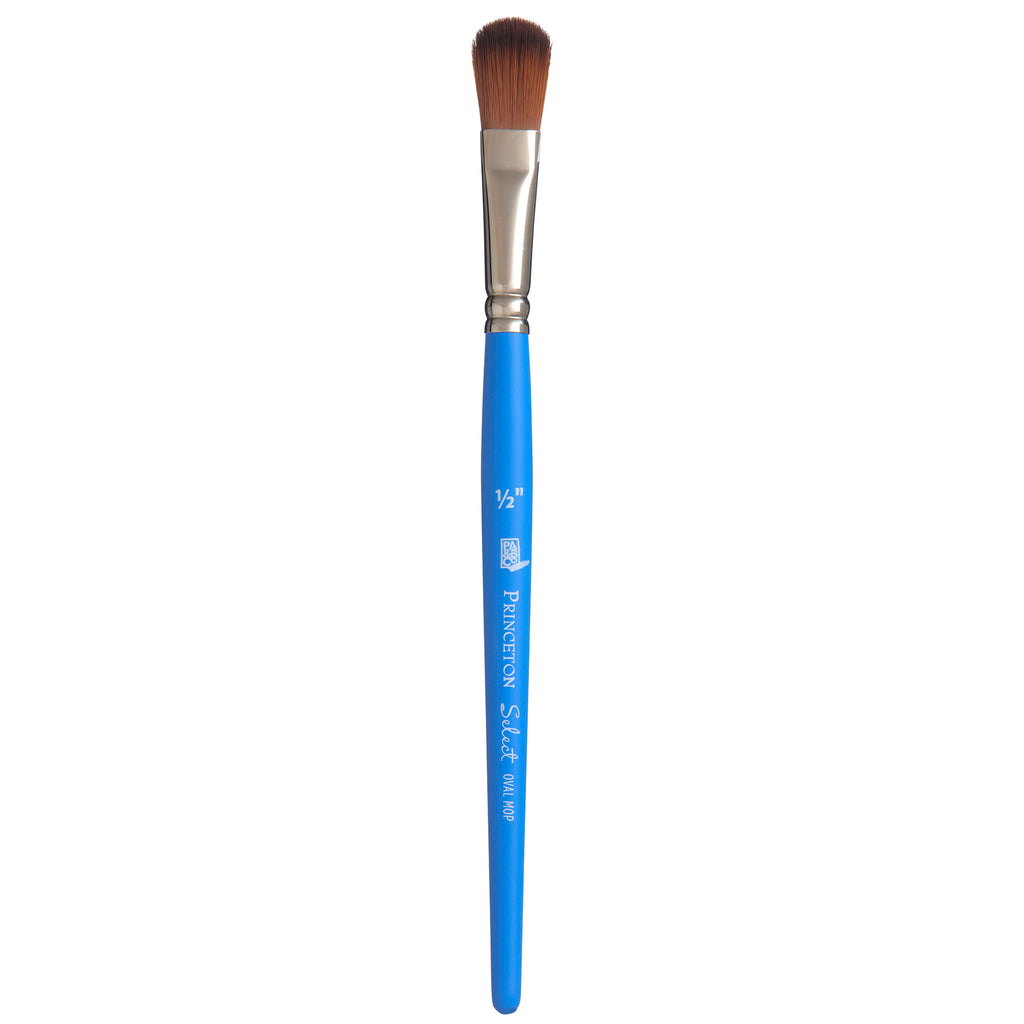 Select Oval Mop Brush Size 1/2in Series 3750 Short Blue Handle