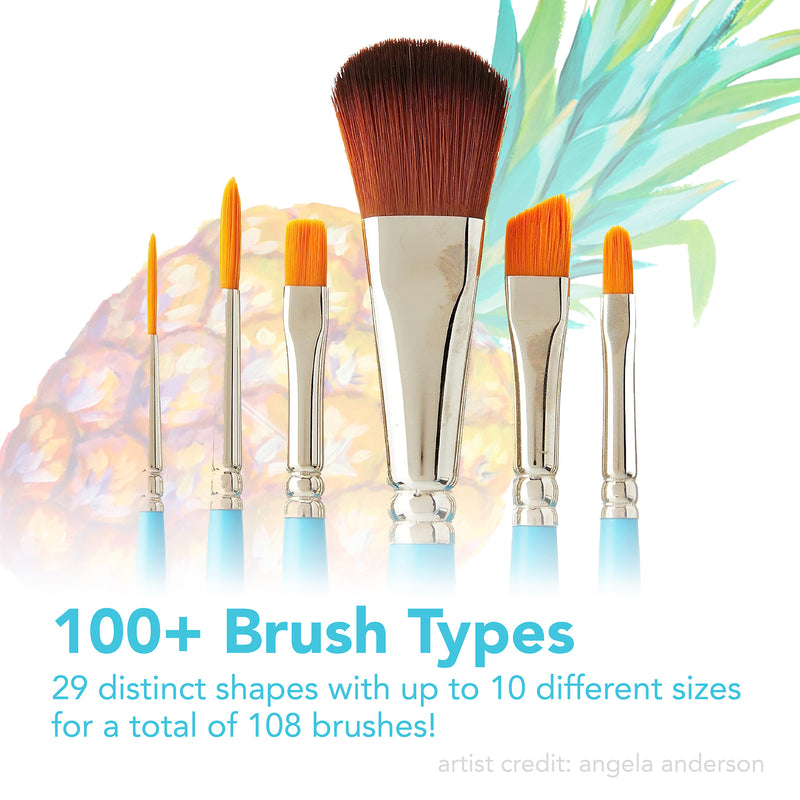 Select Artiste Brush Set 1 3ct Series 3750 Short Blue Handle