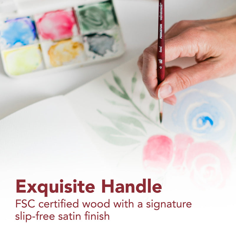 Velvetouch Angle Shader Size 3/8in Series 3950 Short Scarlet Handle