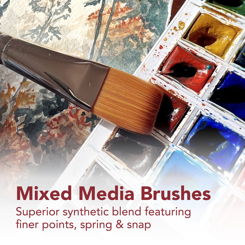 Velvetouch Round Brush Size 6 Series 3950 Short Scarlet Handle