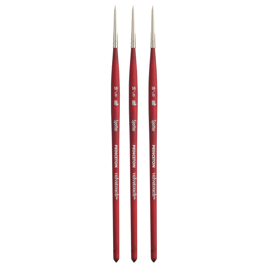 (3 Ea) Velvet Spotr Brush Size 18/0
