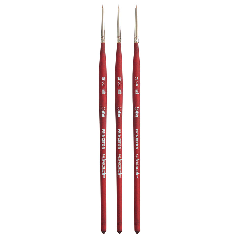 (3 Ea) Velvet Spotr Brush Size 18/0