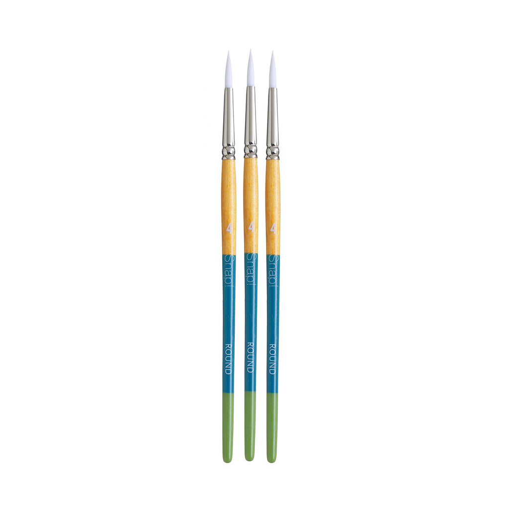 (3 Ea) Snap Round Brush Size 4