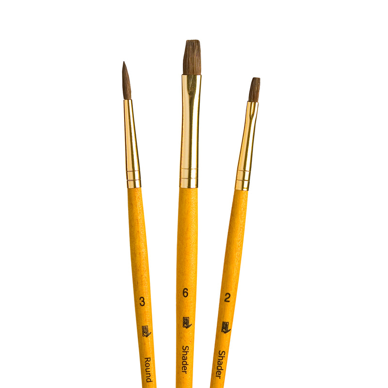 Realvalue Brush St 3ct Ylw W/shader Natural Camel Hair