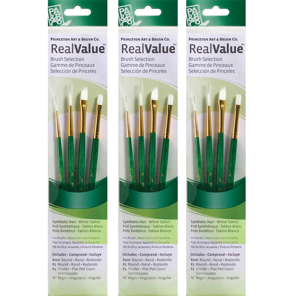 (3 St) Realvalue Brush Set 4ct