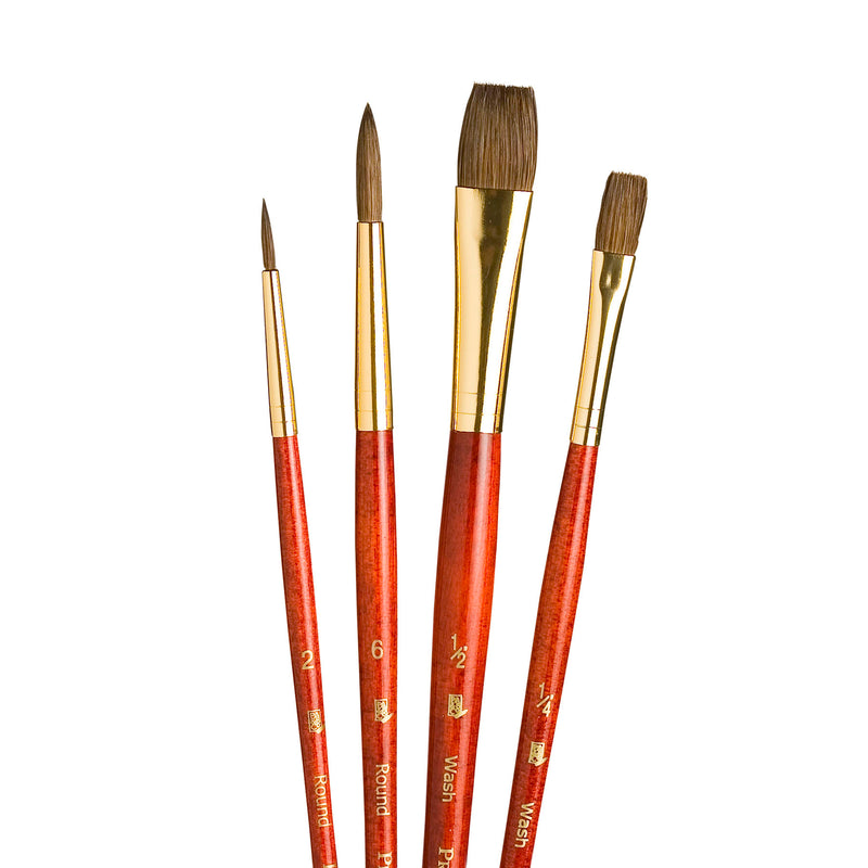 Realvalue Brush Set 4ct Red