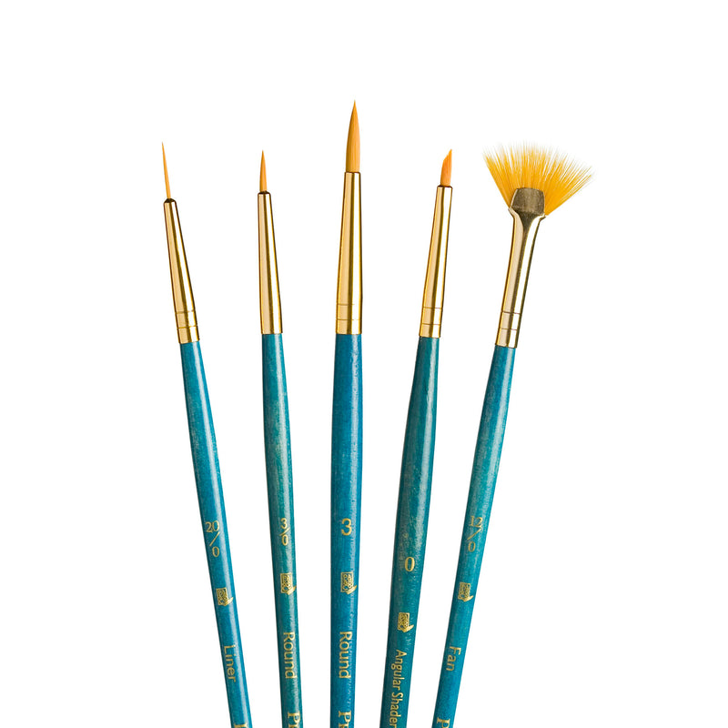 Realvalue Brush Set 4ct Blue W/fan Brush