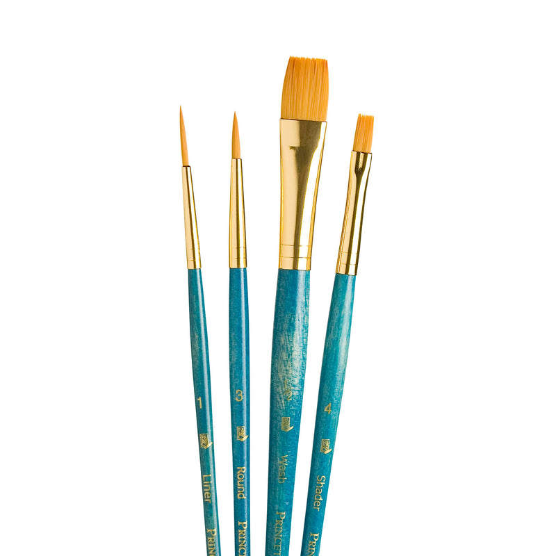 Realvalue Brush 4ct Blue W/shader Brush
