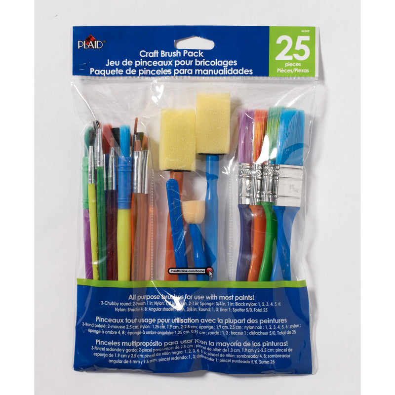 Plaid Craft Brush Pack 25ct