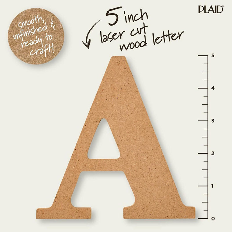 Plaid Mdf Letter A 5 Inch
