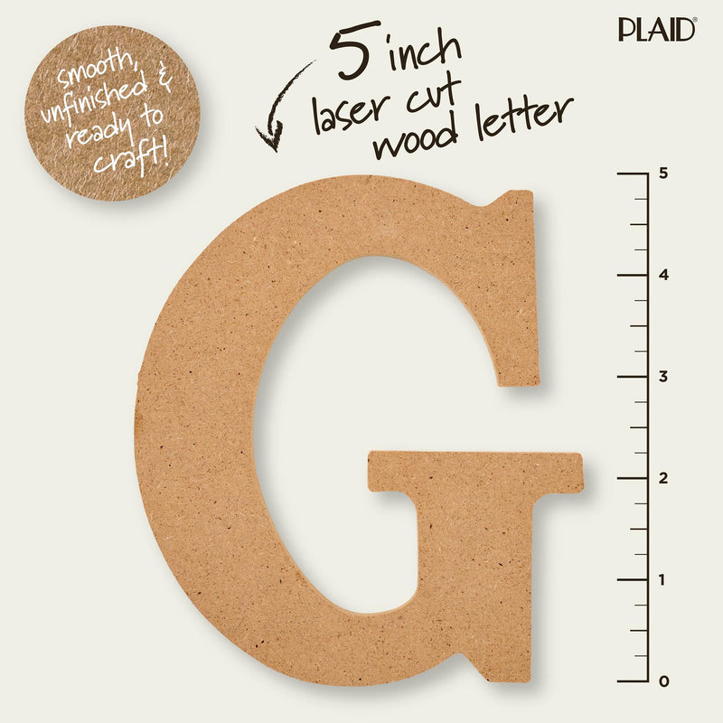 Plaid Mdf Letter G 5 Inch