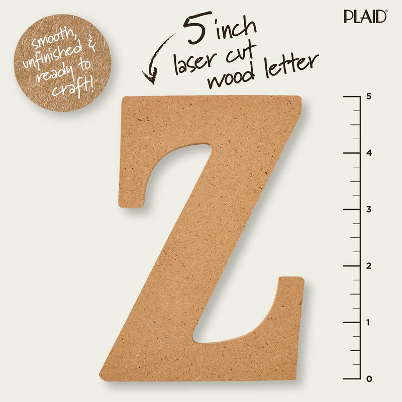Plaid Mdf Letter Z 5 Inch