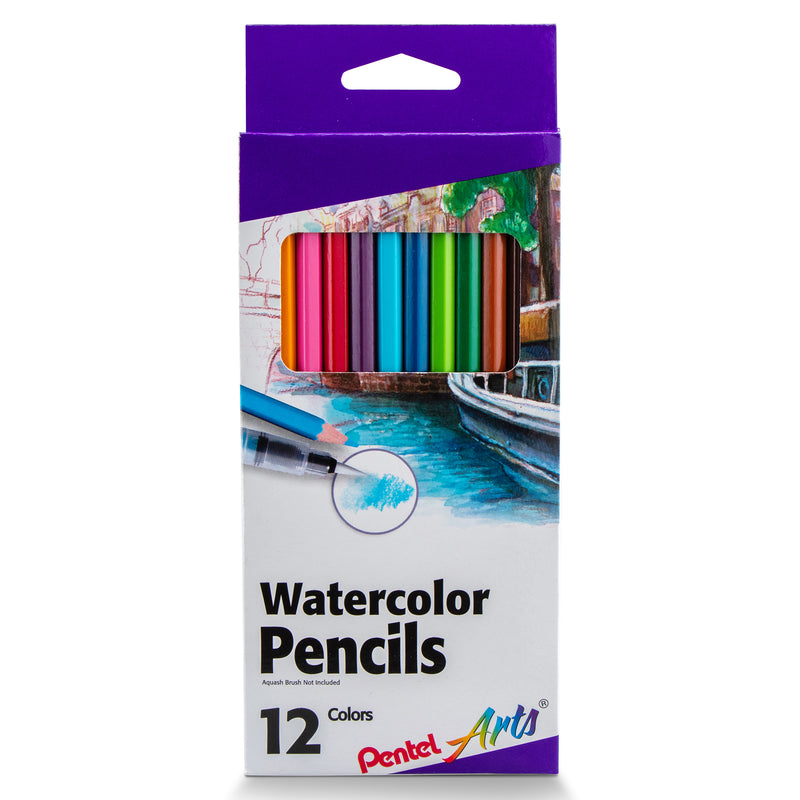 Watercolor Pencil Asstd Colors 12pk Pentel Arts