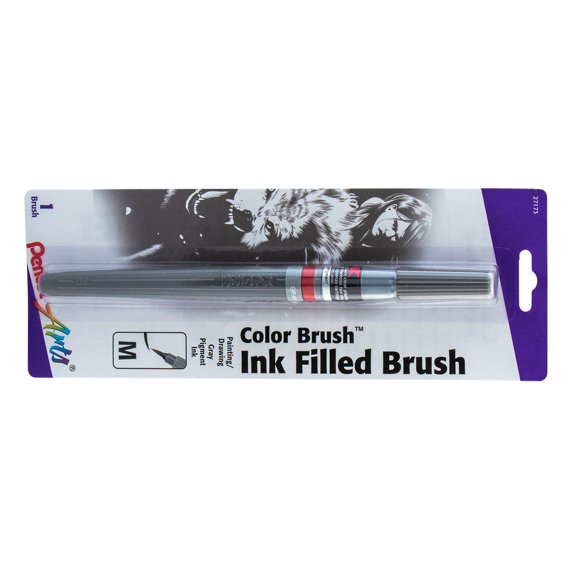 Color Brush With Pigment Ink Gray