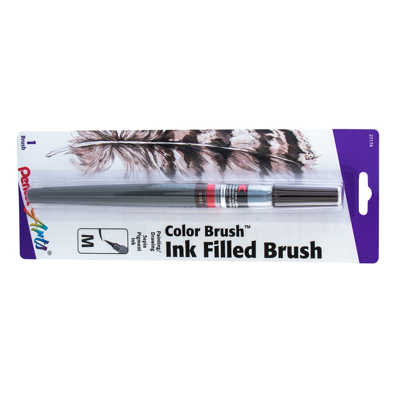 Color Brush With Pigment Ink Sepia