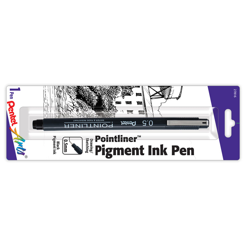 Pointliner Pen 0.5mm Black Ink Pentel Arts