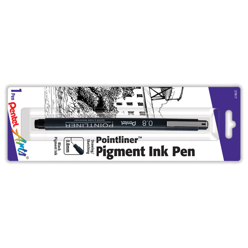 Pointliner Pen 0.8mm Black Ink Pentel Arts