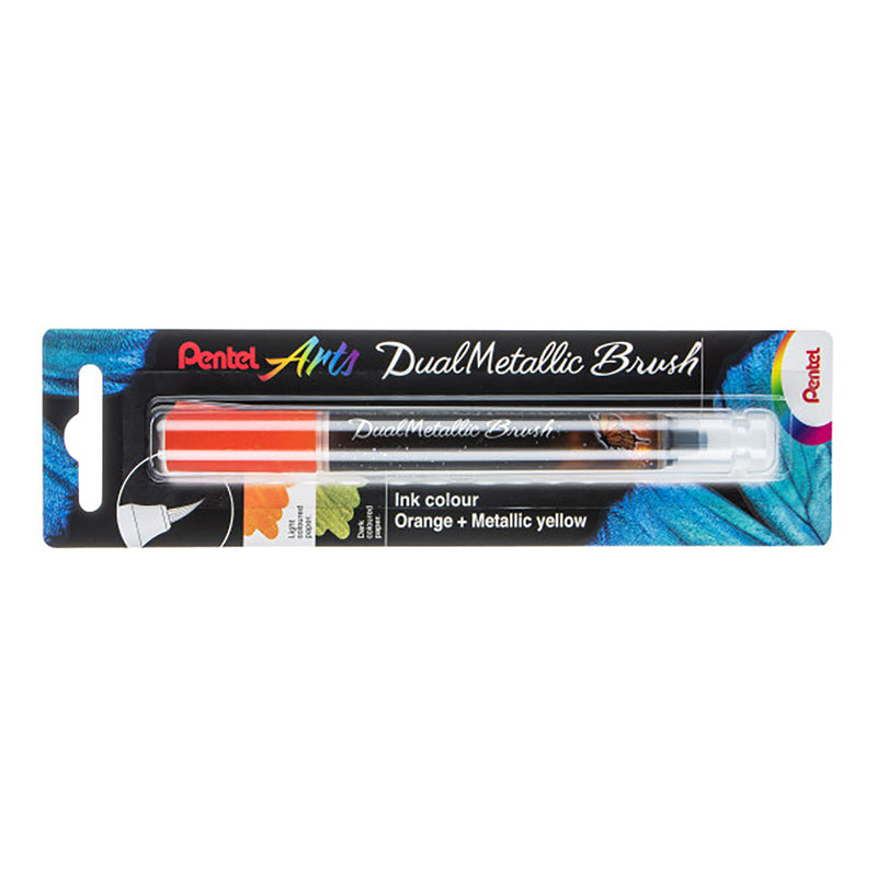 Dualmetallic Brush Orange/metal Ylw Pentel Arts
