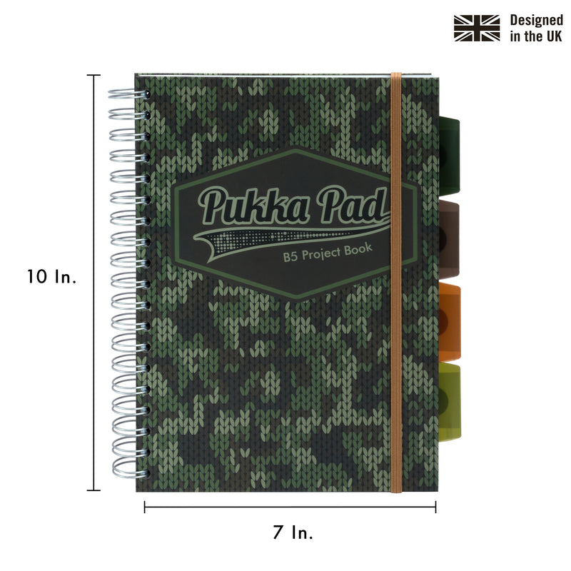 Camo B5 Project Book Pack 3